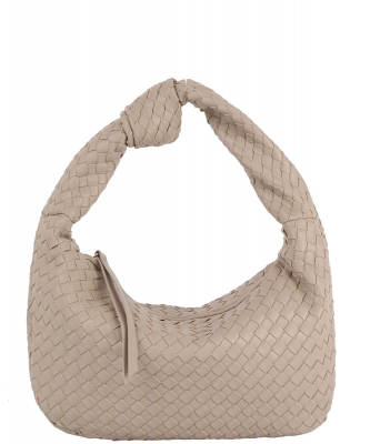Brigitte Vegan Leather Shoulder Bag JYE-0473 STONE